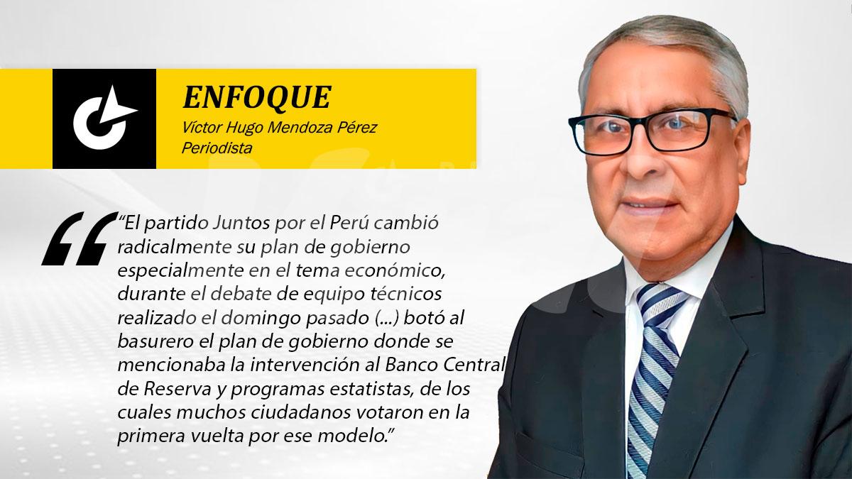 Juntos por el Perú cambió de plan de gobierno en debate