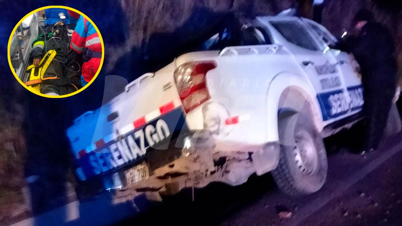 Camioneta de serenazgo atropella a trabajadora, huye y termina chocando en Puno
